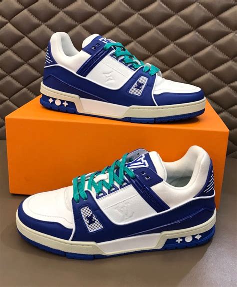 louis vuitton men's blue sneakers|Louis Vuitton women sneakers.